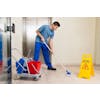 Man cleaning floors