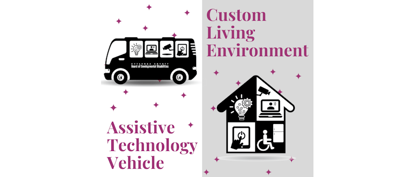 logo of a vehicle and home depicting technology